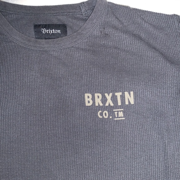 Brixton size XL mens thermal waffle knit long sleeve tshirt Brxtn service co - Picture 3 of 9